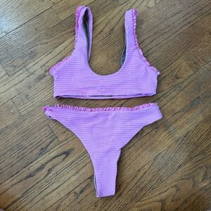 Acacia Dawson Sweat Pea Ribbed Set Dawson Bikini Bottom